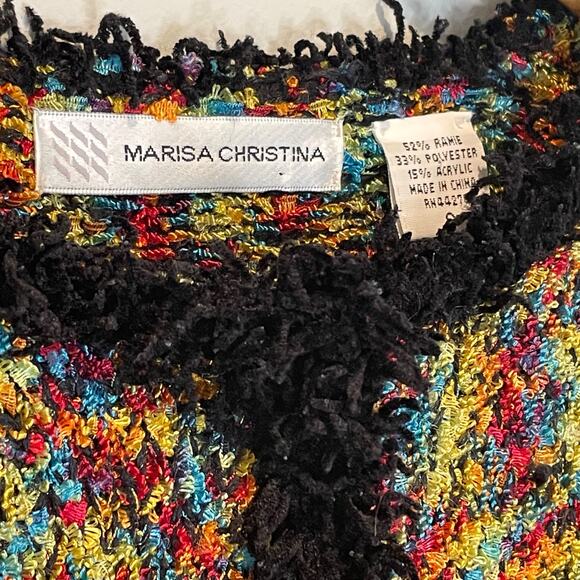 Marisa Christina Multi-Color Textured Sweater Blazer - size S - Picture 4 of 7